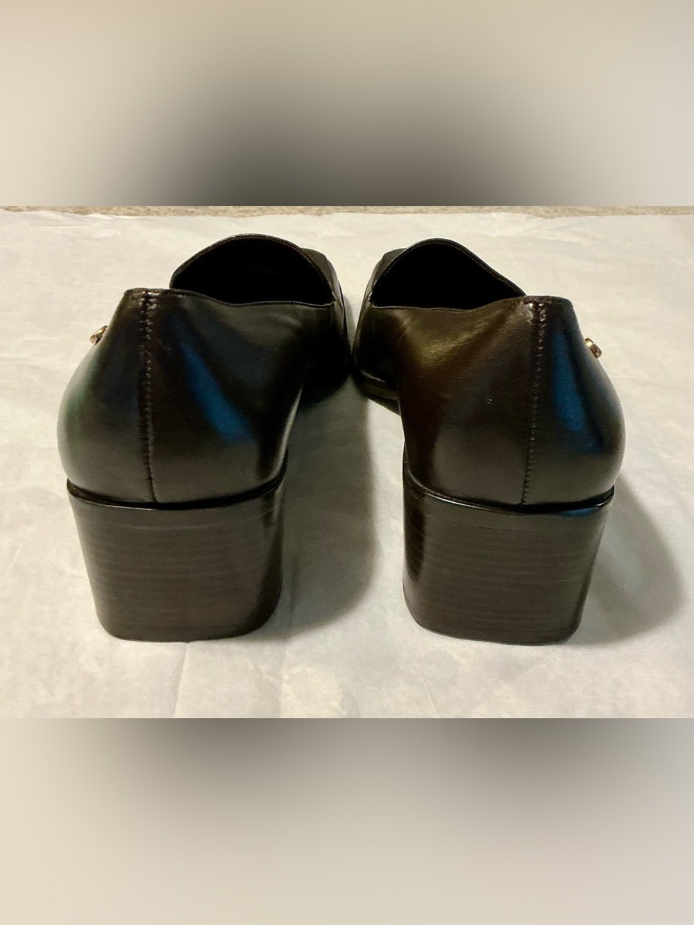 Etienne Aigner Brazil Rich Brown Leather Block Heel Pumps Square Toe Preppy 8.5 - Picture 8 of 13